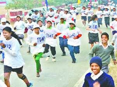 Enthusiasm shown by young people in Marathon